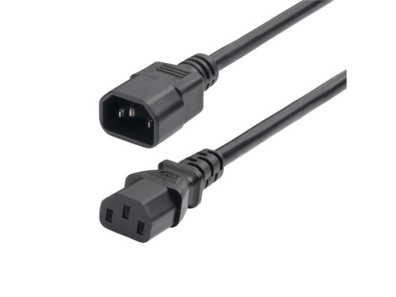 StarTech.com 1ft (0.3m) Power Extension Cord