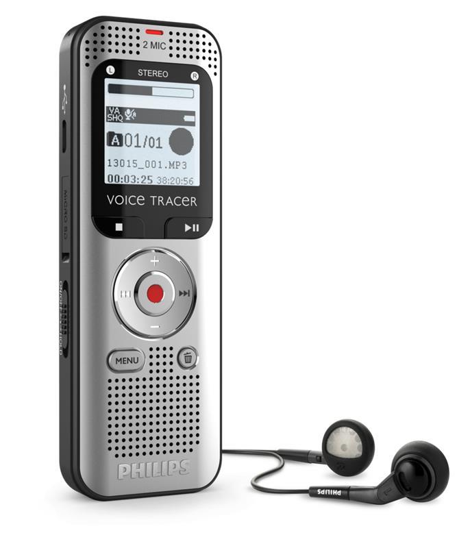 PHILIPS 8 Go 12 h (mode PCM), 90 h (mode HQ), 297 h (mode SP), 2370 h