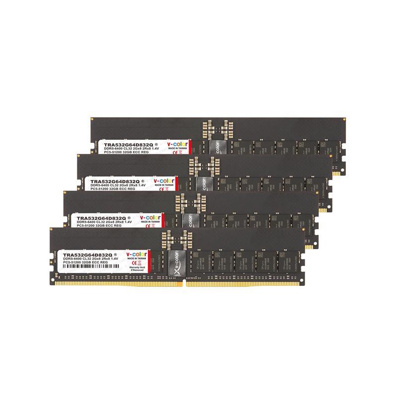 v-color 128GB (4x32GB) 6400MHz CL32 ECC RDIMM