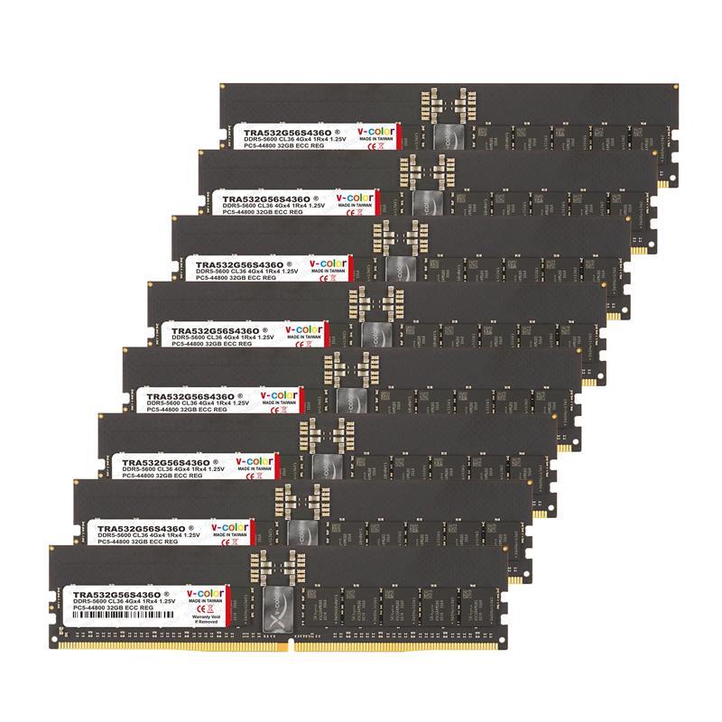 v-color 256GB (8x32 Go) 5600 MHz CL36 ECC RDIMM