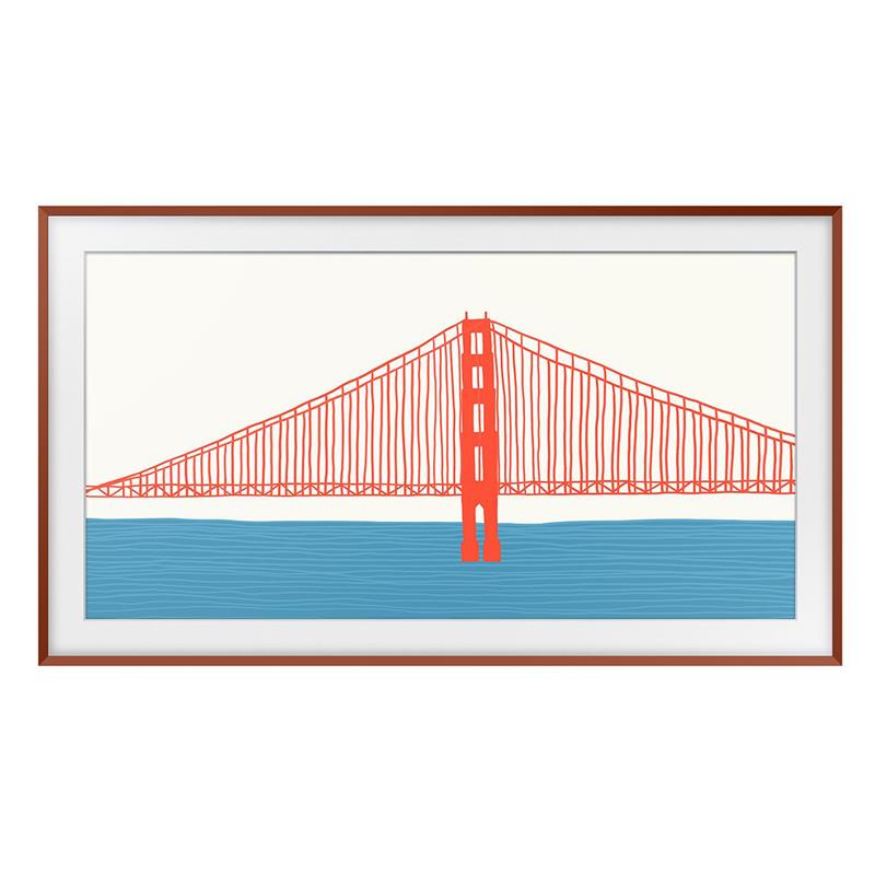 SAMSUNG 65" "The Frame" Customizable Beveled Chamfer Bezel - Red