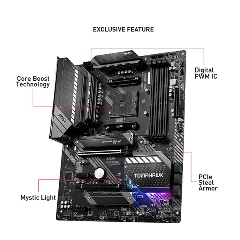 MSI MAG B550 TOMAHAWK AM4 B550 AMD - Canada Computers & Electronics