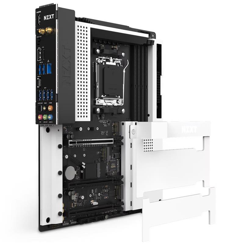 NZXT N7 B650E ATX AM5 Motherboard (WHITE) - Canada Computers
