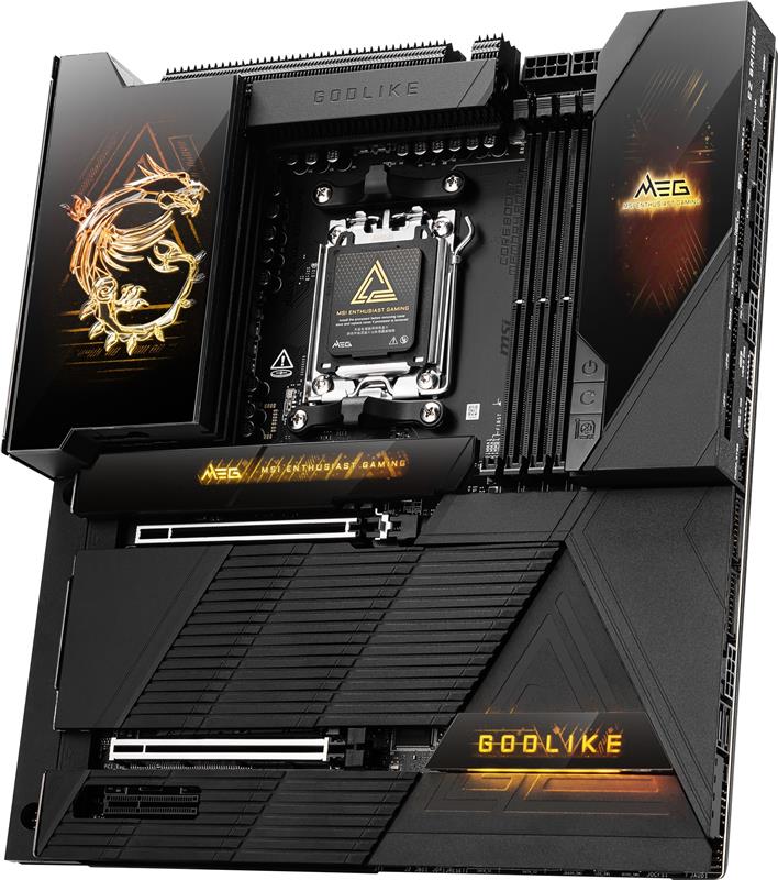 MSI MEG X870E GODLIKE, AMD X870E ATX AM5, Supports AMD Ryzen 9000