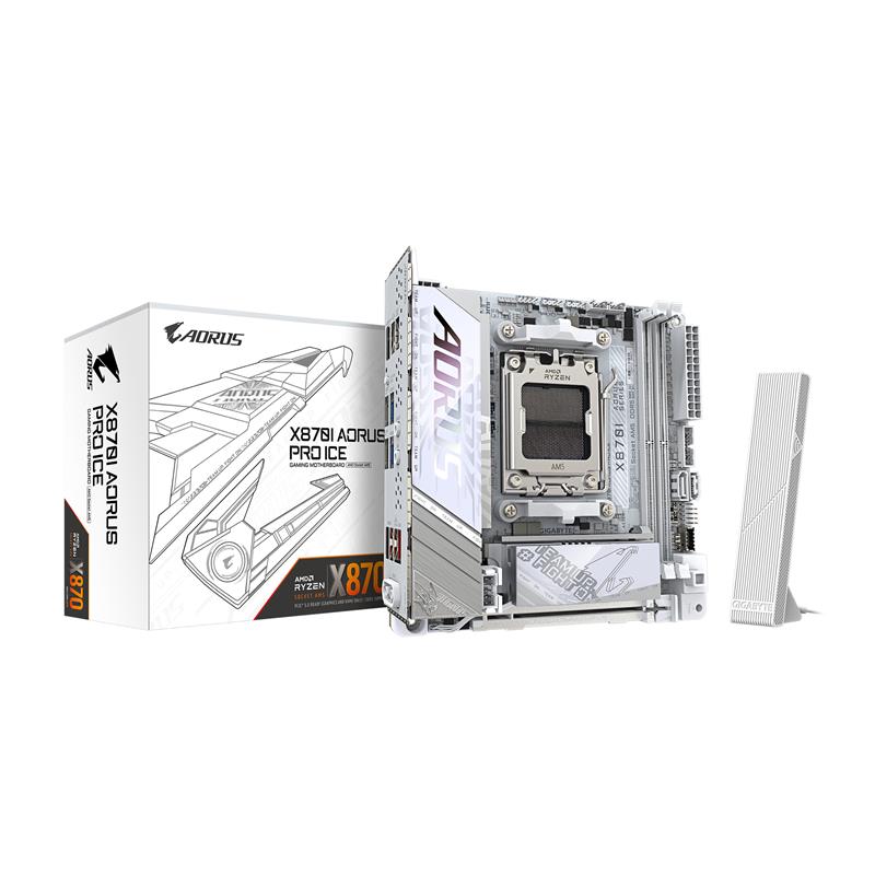 Carte mère GIGABYTE X870I AORUS PRO ICE AMD AM5 LGA 1718, Mini-ITX