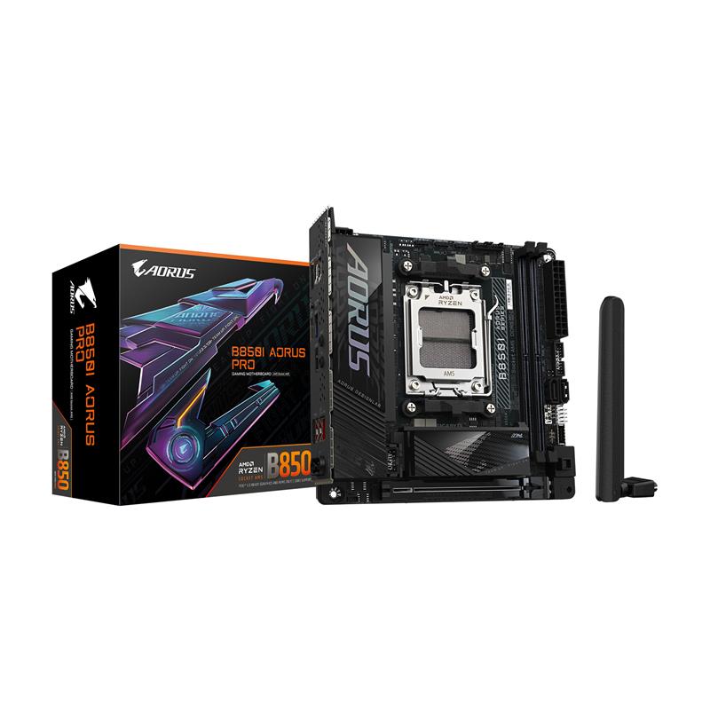 Carte mère GIGABYTE B850I AORUS PRO AMD AM5 LGA 1718, Mini-ITX, DDR5(Open Box)