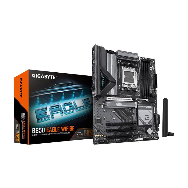 GIGABYTE B850 EAGLE WIFI6E AMD AM5 LGA 1718 Motherboard, ATX, DDR5(Open Box)