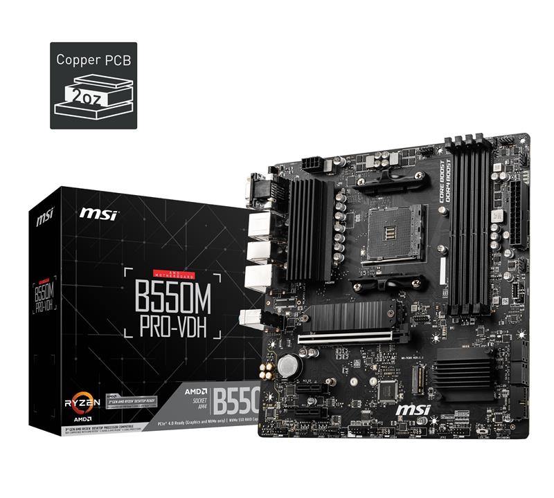 MSI B550M PRO VDH AMD AM4 mATX Motherboard
