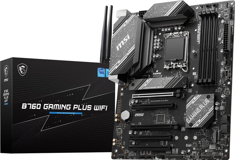 MSI B760 GAMING PLUS WIFI, Intel B760 ATX LGA 1700, Supports 12th