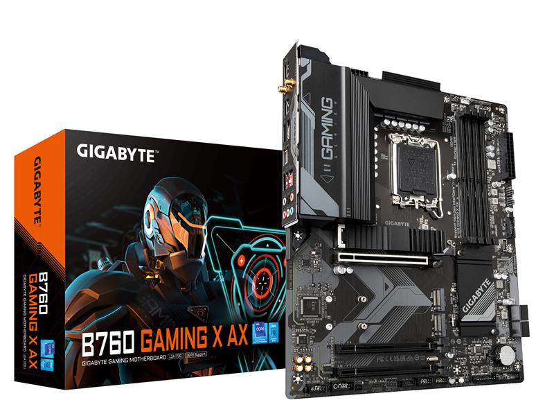 (Open Box) GIGABYTE B760 GAMING X AX LGA 1700 Intel B760 ATX Motherboard with DDR5, M.2, PCIe 4.0, USB 3.2 Gen2X2 Type-C, AM...