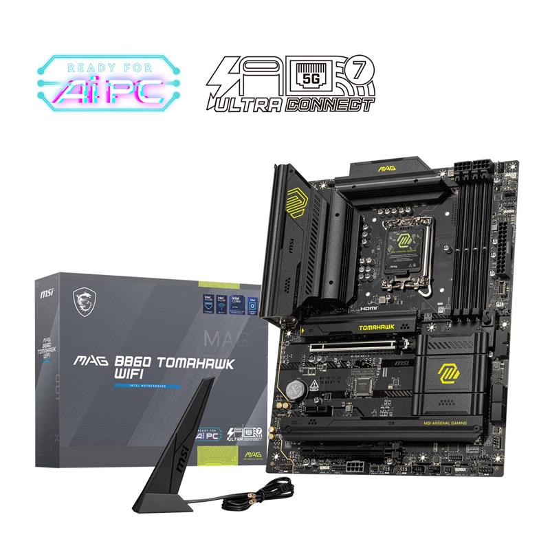 Carte mère MSI MAG B860 TOMAHAWK WIFI, carte mère INTEL B860 ATX