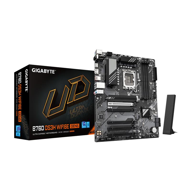 GIGABYTE B760 DS3H WF6E GEN5 Intel LGA 1700 ATXMotherboard