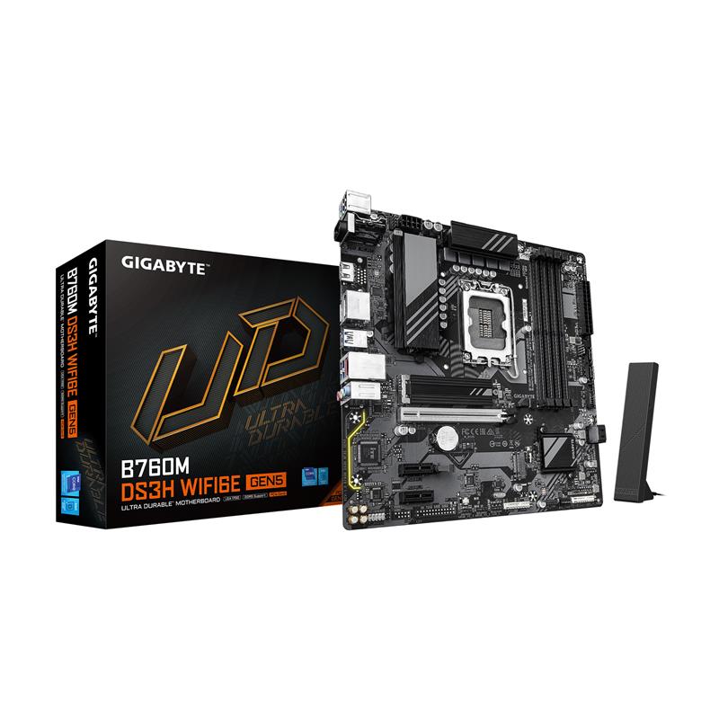 GIGABYTE B760M DS3H WF6E GEN5 Intel LGA 1700 Micro ATXCarte mère