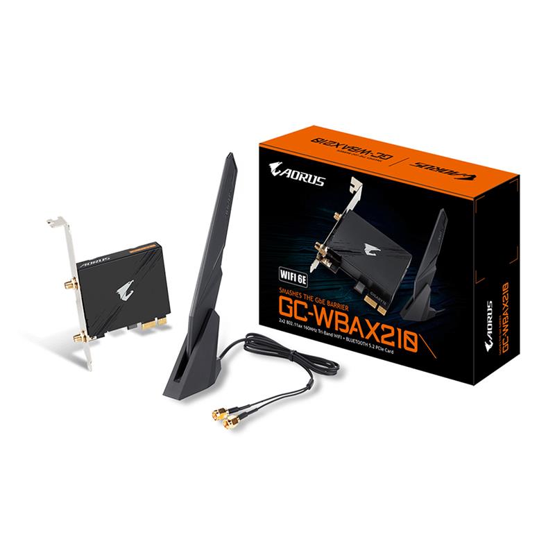 GIGABYTE GC-WBAX210 Tri-Band Wi-Fi 6E Bluetooth 5.2 PCIe Card