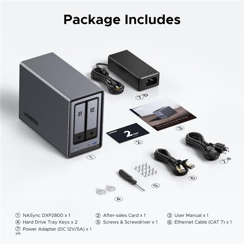 UGREEN DXP2800 2-Bay NAS (Diskless) - Canada Computers & Electronics