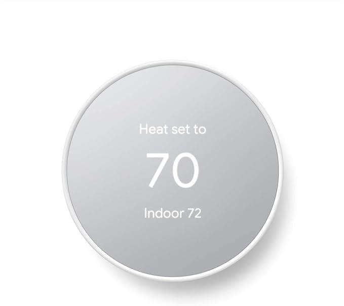 Google Nest Thermostat - Smart Thermostat for Home - Programmable WiFi Thermostat - Snow