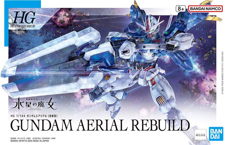 BANDAI Hobby HG #19 1/144 Gundam Aerial Rebuild "Gundam: The Witch from Mercury" Kit de modélisation