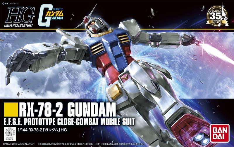 Bandai HGUC #191 1/144 RX-78-2 Gundam (Revive) 'Mobile Suit Gundam'  Kit de modélisation