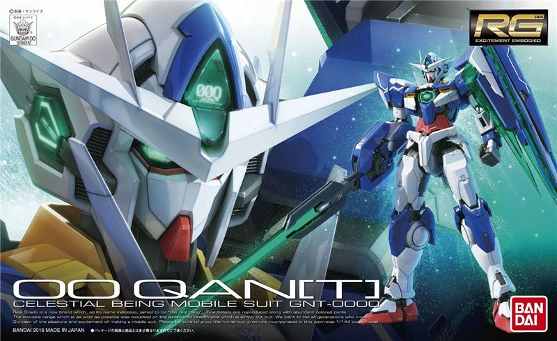 BANDAI Hobby RG 1/144 #21 00 Qan(T) 00Q 'Mobile Suit Gundam 00' Kit de modélisation