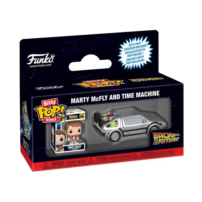 Funko Pop! Bitty  Back to The Future - Marty McFly with Time Machine
