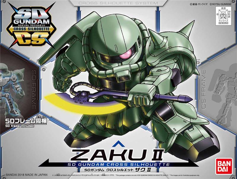 BANDAI Hobby SD Cross Silhouette Zaku II Kit de modélisation