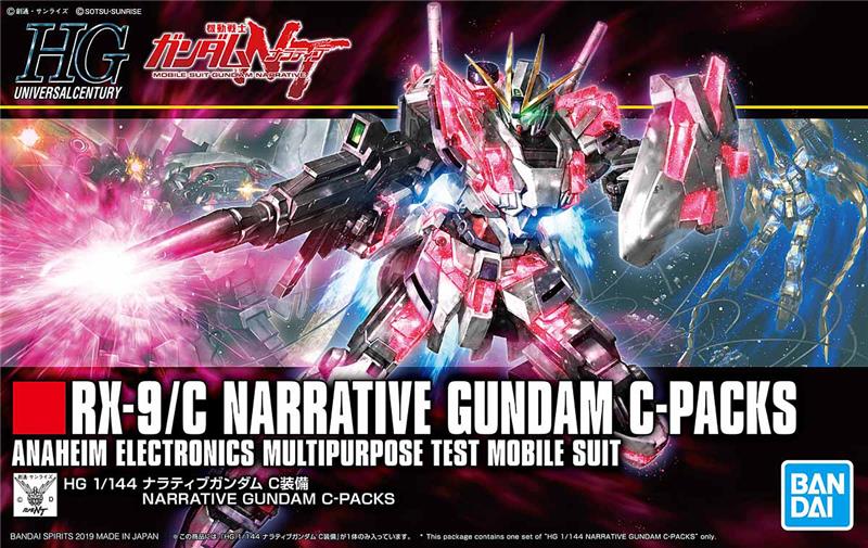 BANDAI Hobby HGUC 1/144 #222 RX-9/C Narrative Gundam C-Packs "Gundam NT" Kit de modélisation