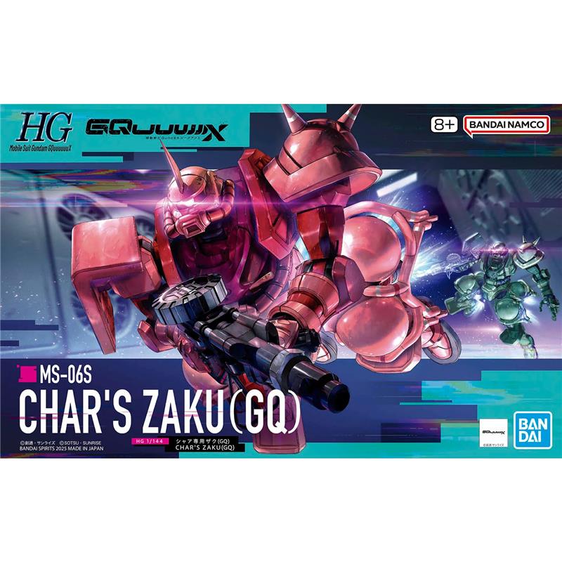 BANDAI Hobby HG 1/144 Mobile CHAR'S ZAKU GQuuuuuuX GUNDAM Model Kit