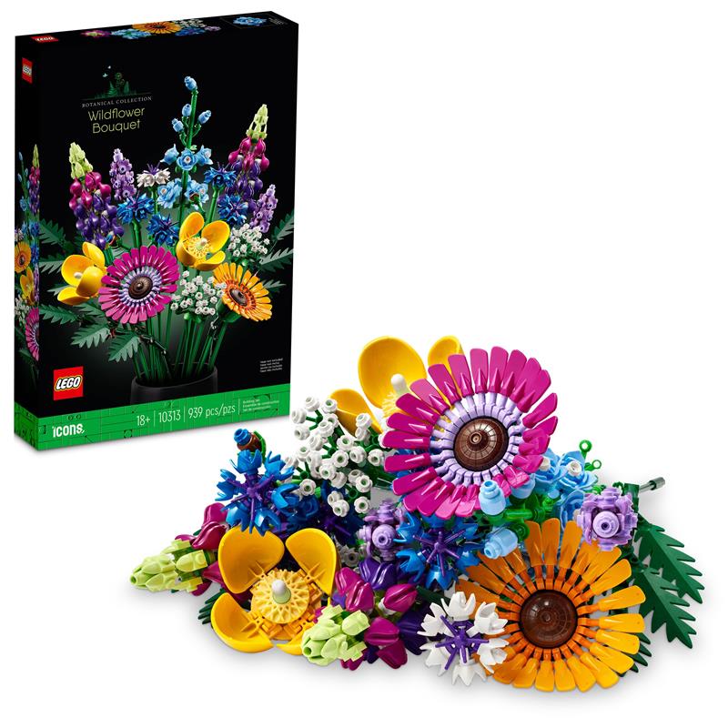 LEGO Icons Bouquet de fleurs sauvages Fleurs artificielles 10313
