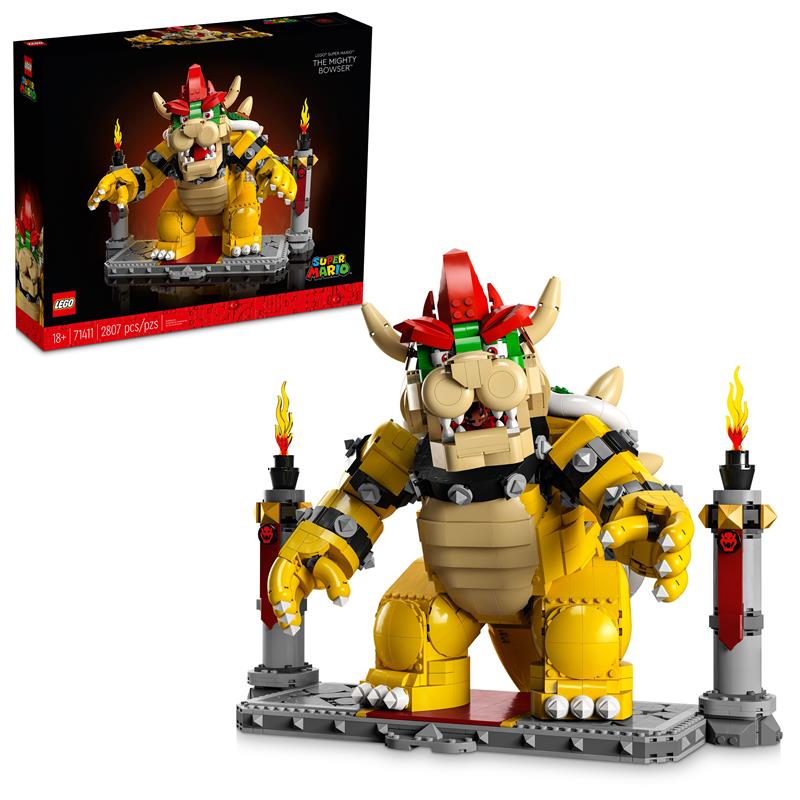 LEGO Super Mario The Mighty Bowser 71411 Building Kit; Collectible Gif