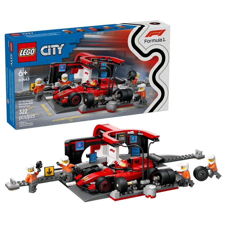 LEGO City L’arrêt au stand et les mécaniciens de F1 avec la voiture Fe