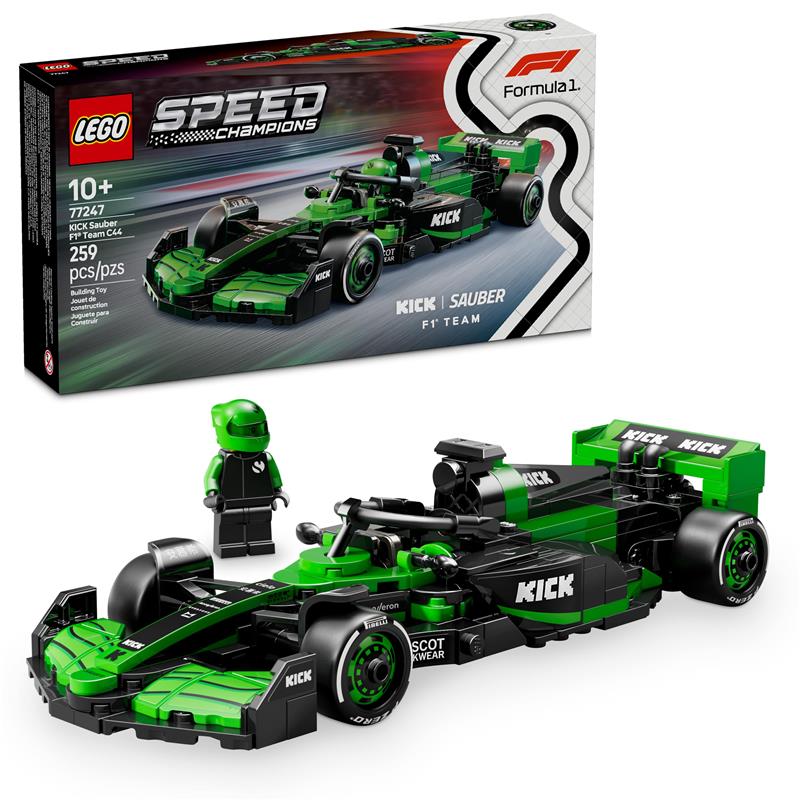 LEGO Speed Champions Voiture de course KICK Sauber F1 Team C44, Jouet