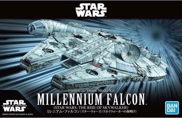 Kit de maquette « STAR WARS » du Faucon Millenium (L'Ascension de Skywalker) de BANDAI Hobby à l'échelle 1/144