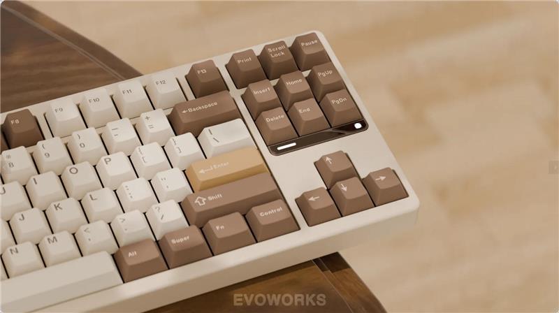 QwertyKeys Tri-Mode 80% CNC Aluminum Anodized Sandgold Keyboard