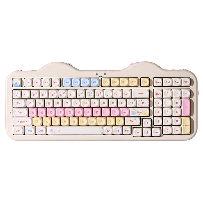 YUNZII C98 Beige Tri-Mode Cake Kitten Custom Mechanical Keyboard