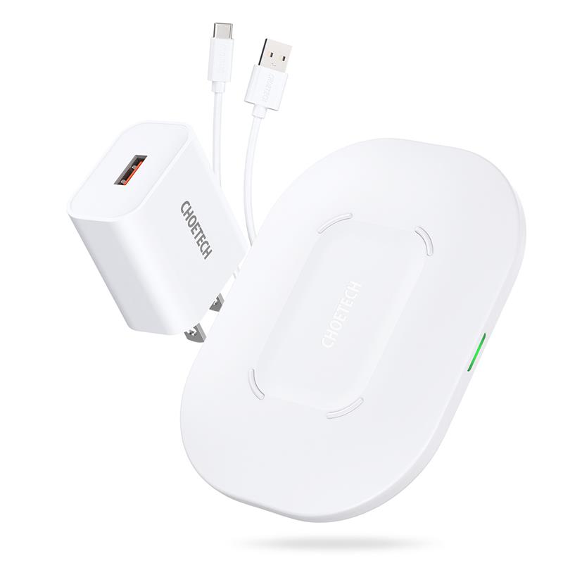 Choetech 15W Airpods / Phone Wireless Fast Charger, Adapter & Cable