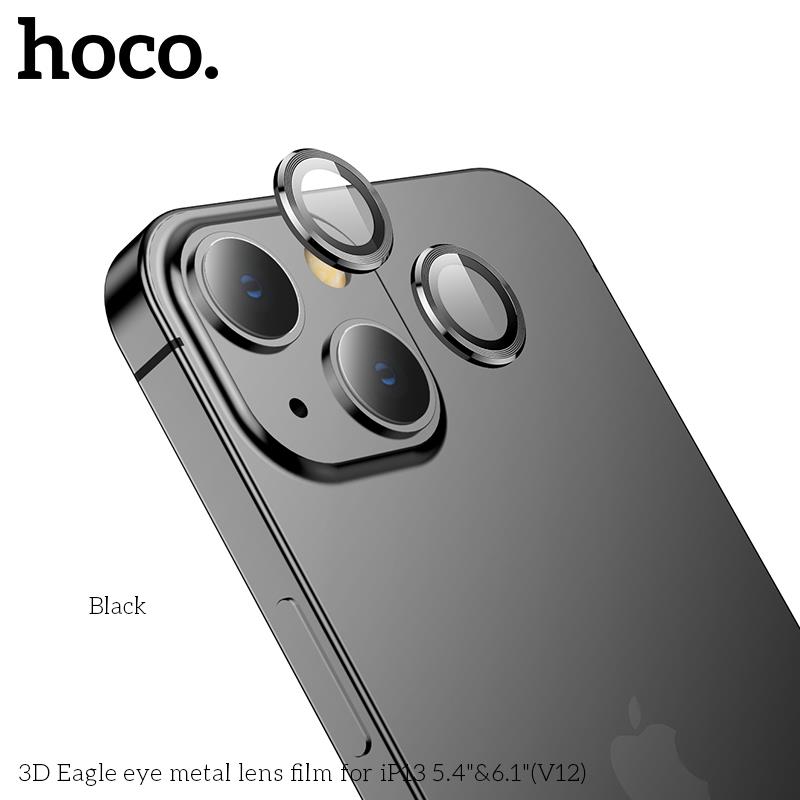 HOCO Film de lentille en métal 3D Eagle eye pour iPhone 13 mini, noir