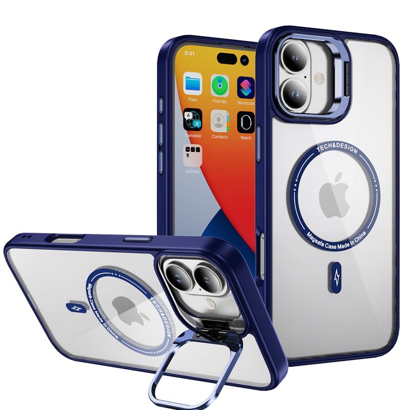 VMAX Magsafe With Metal Camera Holder Case for iPhone 16 Plus, Blue(Open Box)