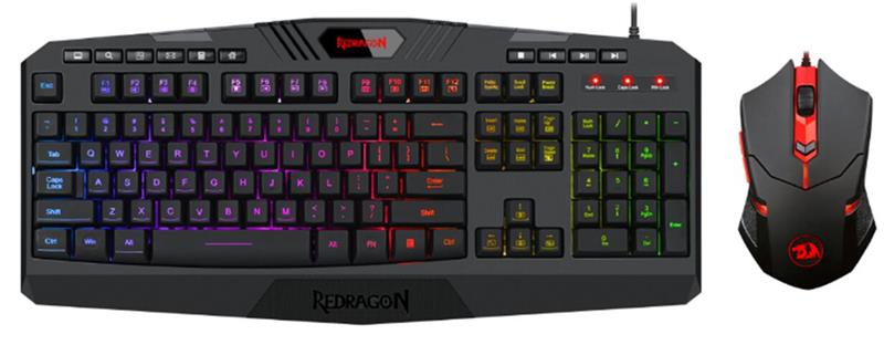 Redragon Gaming Mouse And Keyboard Combo S101-5, M601-RGB Mouse 7200DPI + K503RGB-1 Keyboard [S101-5]