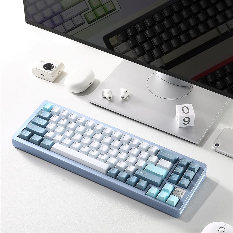 Yunzii AL71 Tri-mode Aluminum RGB Gaming Keyboard Blue Colour