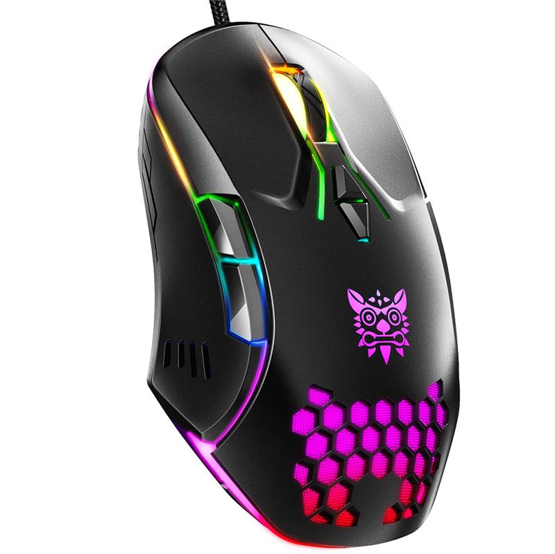 Onikuma CW902 Honeycomb Wired Gaming Mouse,3600DPI(Open Box)