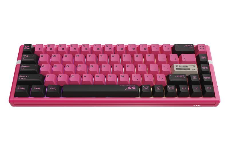 キーボード ATK GEAR RS6 Ultra Sakura Warrior ATK RS6 Ultra Sakura Warrior Wired Magnetic HE Keyboard, Powder