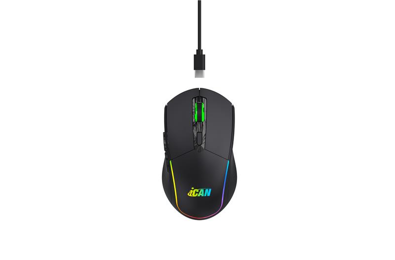 iCAN WM1144 2.4G Black Wireless Gaming Mouse w/ LED Backlit(Open Box)