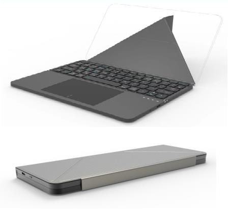 Clavier Bluetooth pliable Rii RK810 avec pavé tactile, portable et pliable