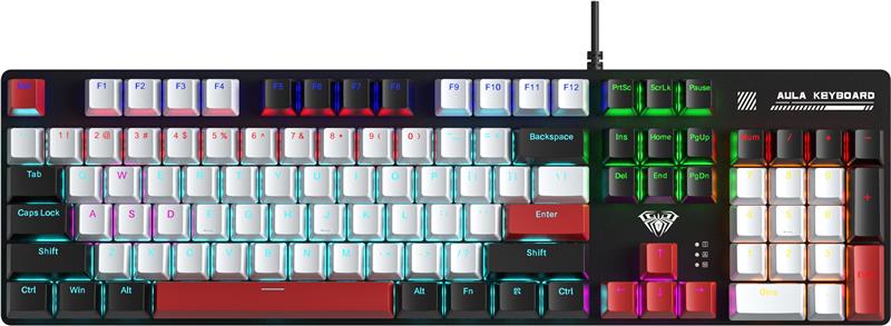 Aula S500 Wired 100% Mechanical Gaming Keyboard with Blue Switch