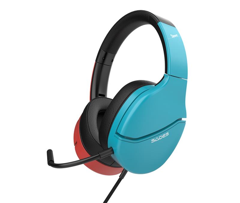 SADES SA-725 Blue Red Spwoer Gaming Headset