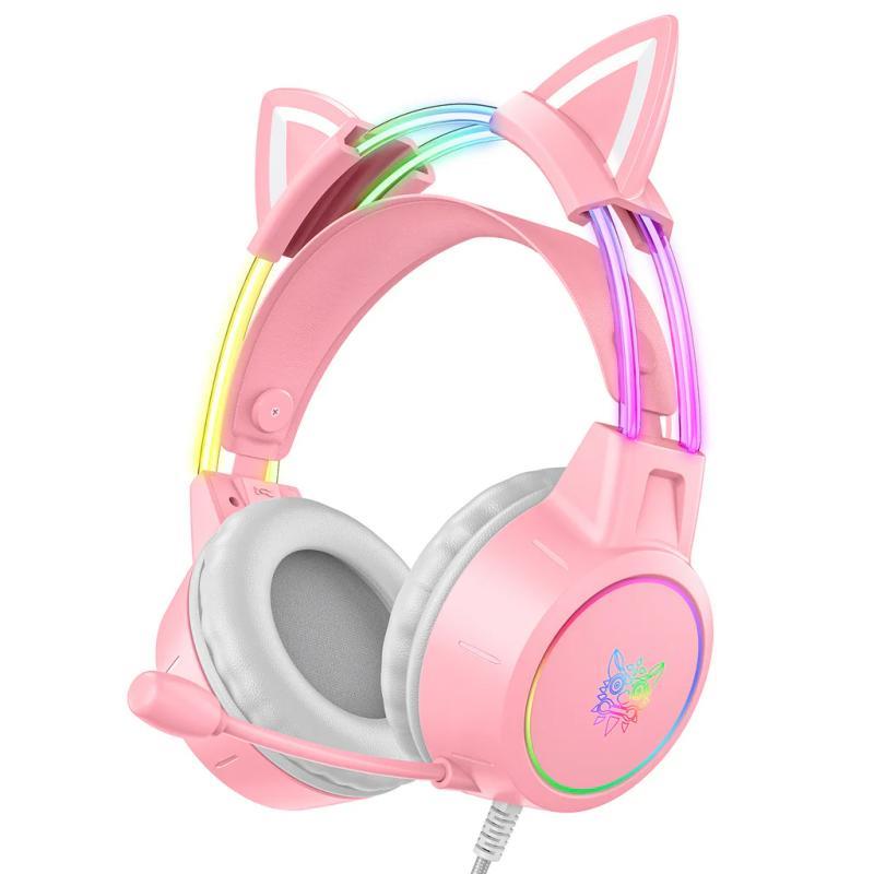Onikuma X15 Cat Ear Pink Gaming Headset