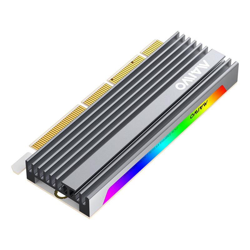 Maiwo KT058 RGB Design PCIe x16 to NVMe SSD Expansion Converter
