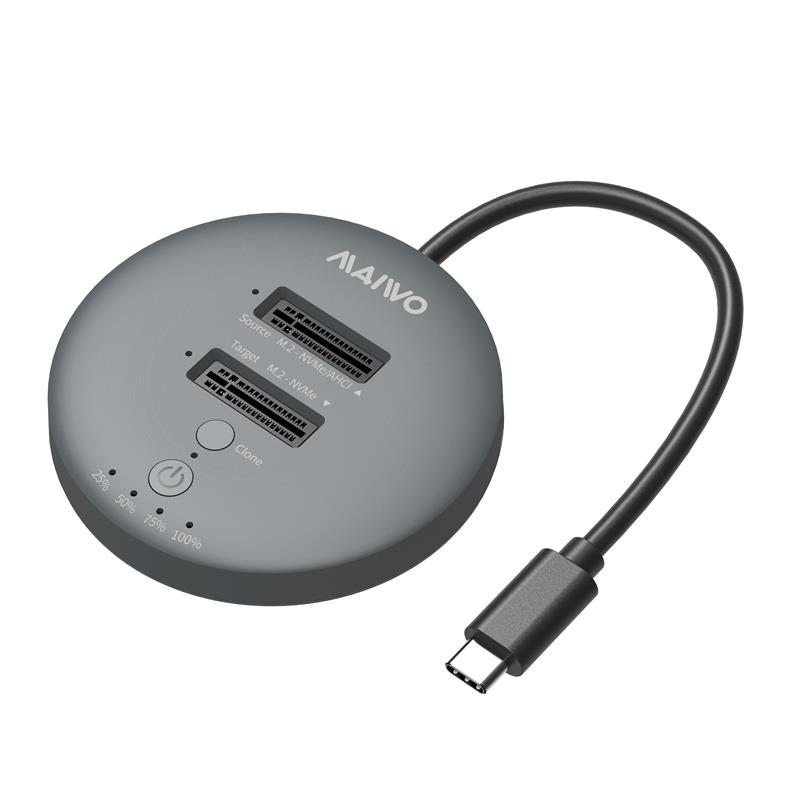 Maiwo K3026P2 2 Bays Docking Station and Duplicator for  NVMe M.2 SSD(Open Box)