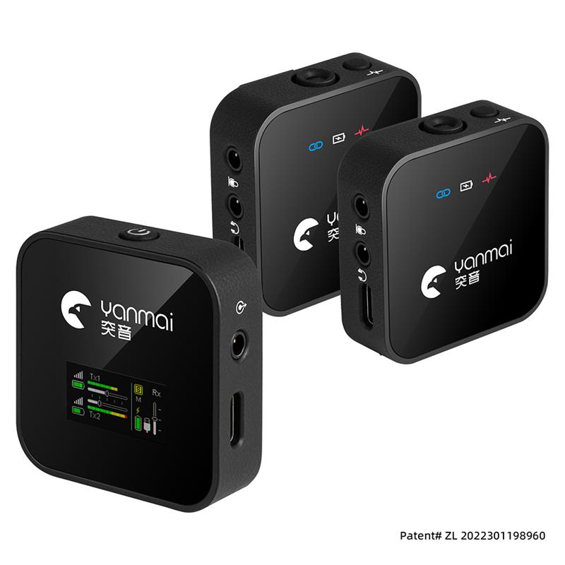 Yanmai Ultra Compact Wireless Microphone, Dual Channel