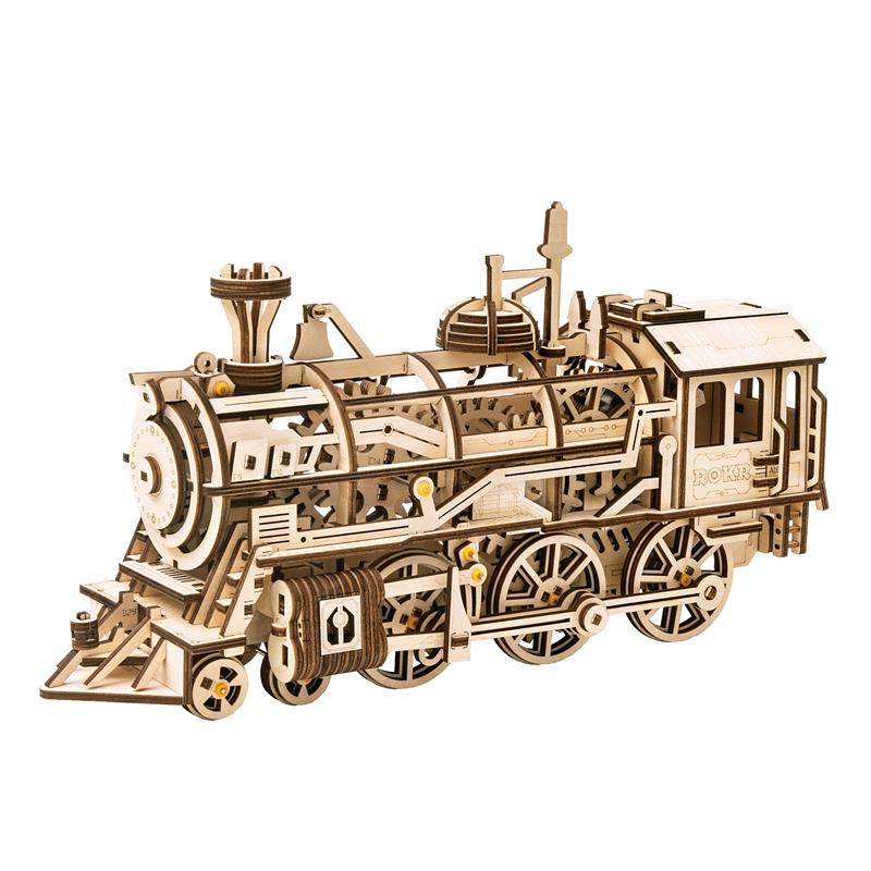 Kit de train de locomotives ROKR (LK701) [350 pièces - Difficulté : ni